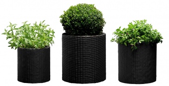 Комплект кашпо CYLINDER PLANTERS - 3 шт. (S+M+L)